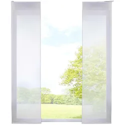 SCHIEBEGARDINE 2ER SET »Nizza« HxB 245x60 cm Weiß