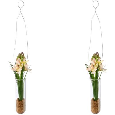 Kunstblume CREATIV GREEN "Hyacinthe in Hängevase", bunt, B:4cm H:35cm, Kunststoff, Kunstpflanzen