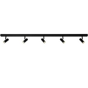 Nordlux Deckenstrahler Omari, schwarz mit LED, 5-flammig, dreh- und schwenkbar, warmweiß