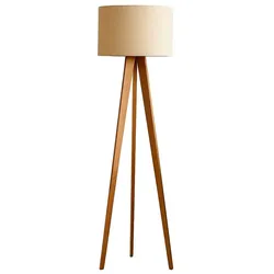ELOBRA Stehleuchte Patagonia Peak Holz Beige Leinen