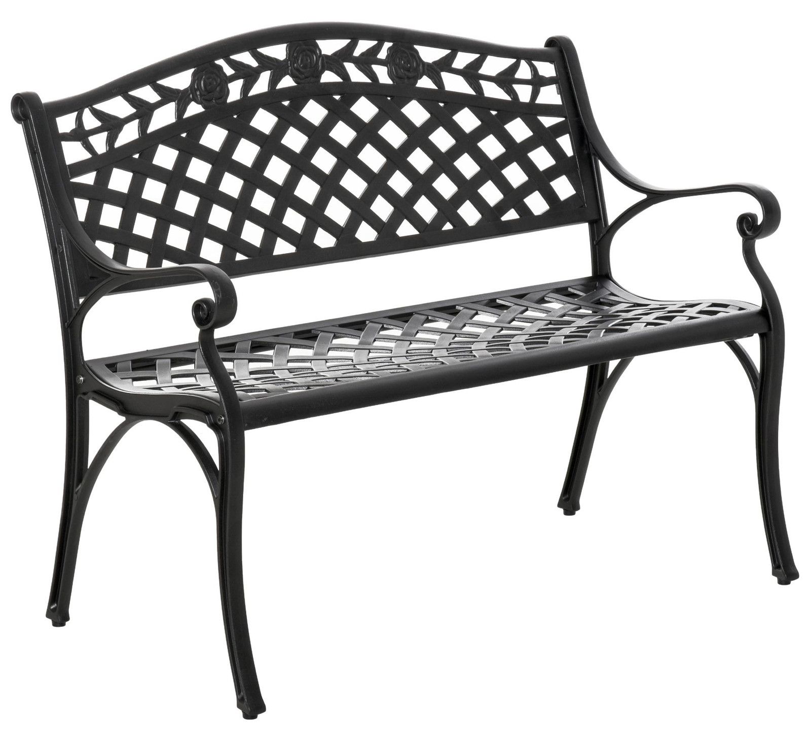 Outsunny Set van 2 Aluminium Tuinstoelen met Armleuningen