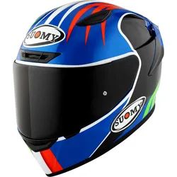 Suomy Track-1 Pecco Bagnaia Mugello Replica 2022, Integralhelm - Schwarz/Blau/Grün/Rot - L