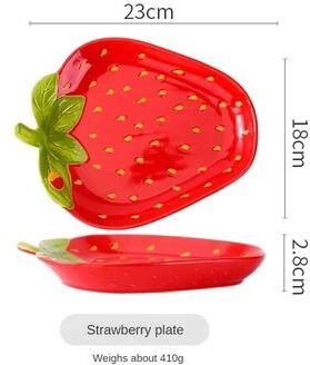 Uplift Essentials Whimsical Strawberry Ceramic Salad & Fruit Bowl plate