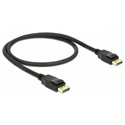 Delock DisplayPort Anschlusskabel DisplayPort Stecker 50 cm Schwarz 85506 vergoldete Steckkontakte, verdrillt, dreifach geschirmt, 4K UHD DisplayPort-Kabel