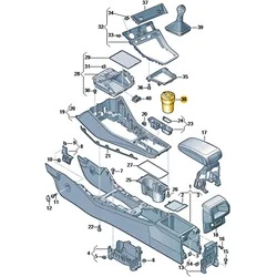 Audi Aschenbecher Mittelkonsole schwarz 83A857951V58