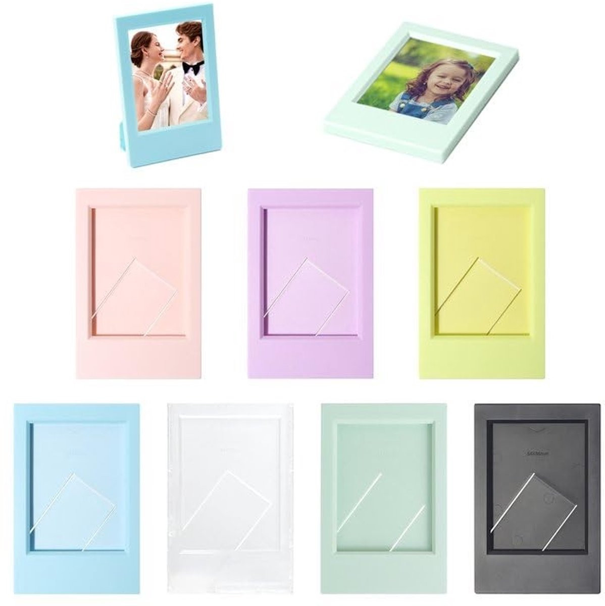 Kleurvolle Mini Fotolijst Set van 7 stuks voor 3 inch foto's