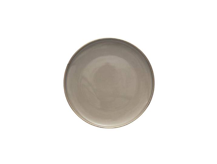 Design Salat- und Dessertteller „Clara“ mit Goldrand, 6er-Set Taupe Lene Bjerre