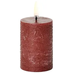 Uyuni LED Stumpenkerze 5x7,5cm Carmine Red