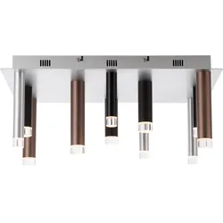 Brilliant  Cembalo  LED  Deckenleuchte  eckig  12flg  braun/Kaffee
