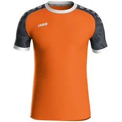 JAKO Iconic kurzarm Trikot 351 - neonorange/schwarz M