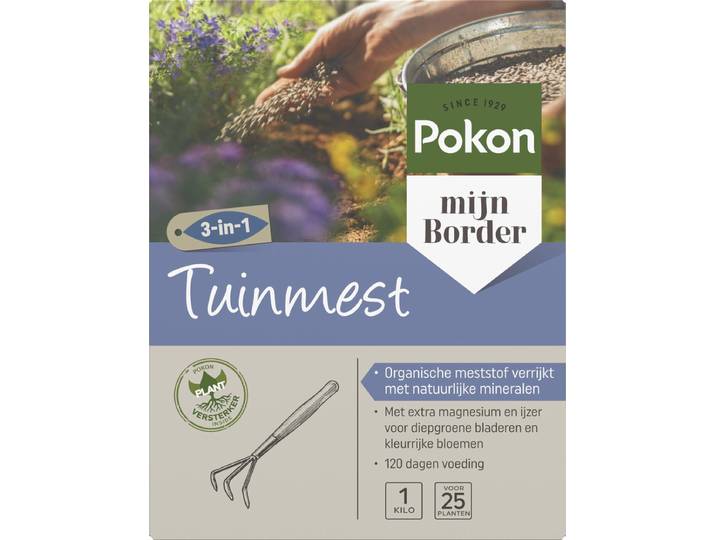 Pokon Tuinmest - 1kg - Meststof - 3-in-1 werking