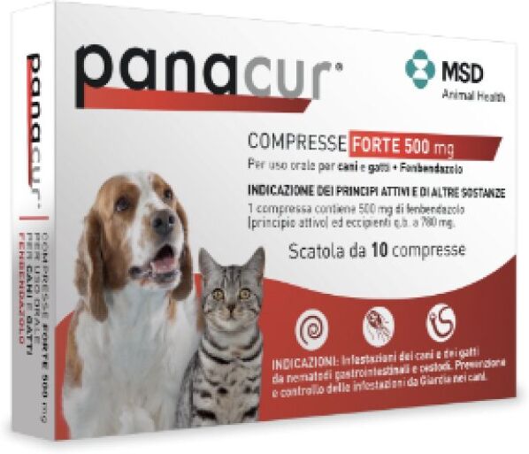 Panacur Forte 500Mg Msd Animal Health 10 Compresse