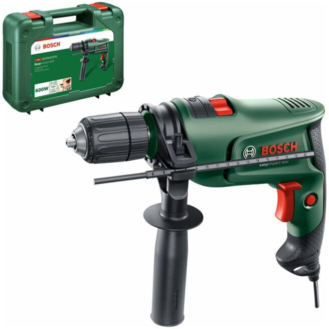 Perceuse à percussion BOSCH EasyImpact 600 avec mallette de transport (0603133000)