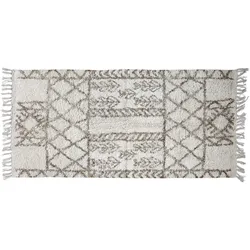 Chic Antique Teppich, Läufer mit Marokkanischem Muster, L150/B70 cm natur