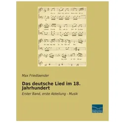 Das deutsche Lied im 18. Jahrhundert, Fachbücher von Max Friedlaender