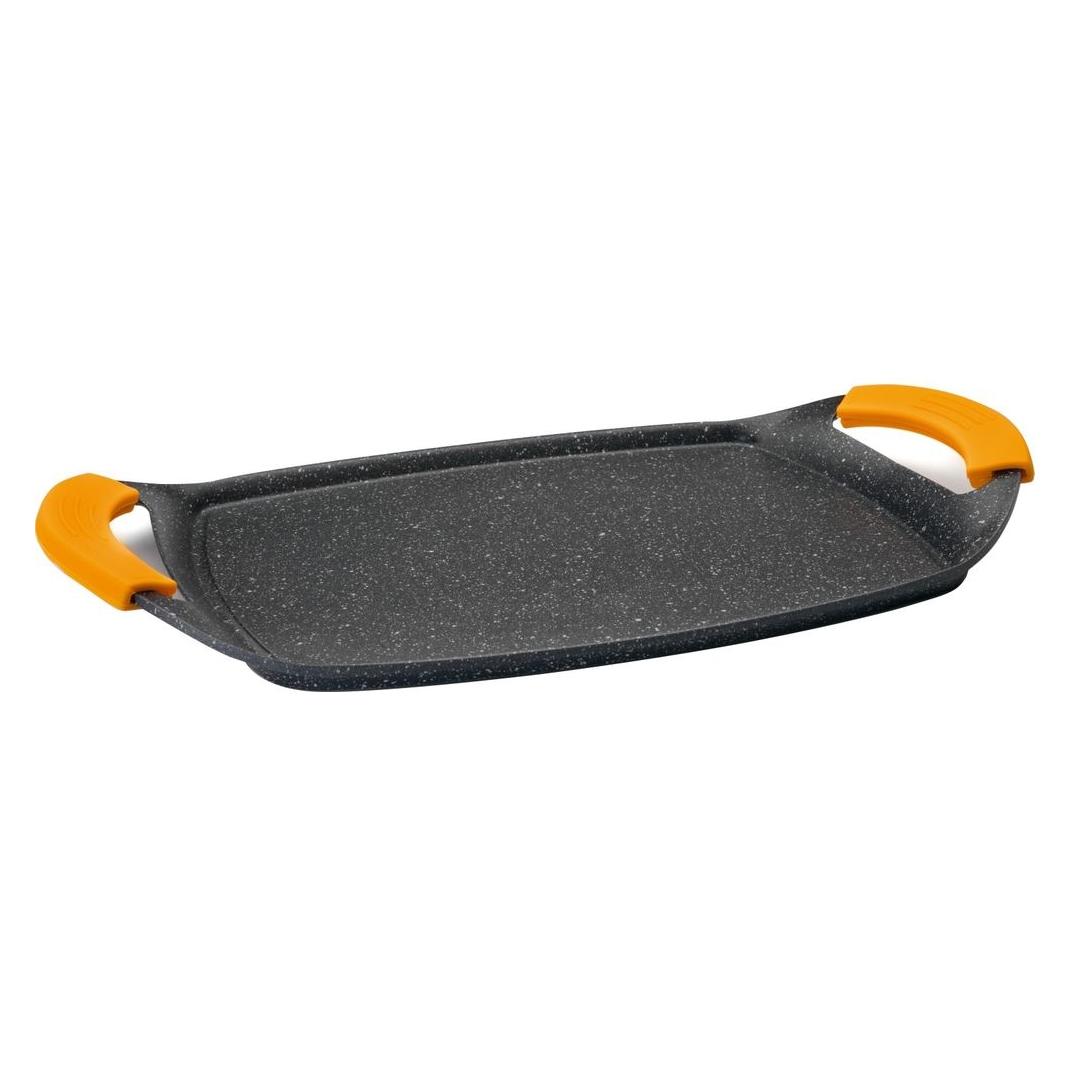 Ibili Grillplatte Basic Stone 36 x 23 cm Für alle Arten von Grillgut geeignet, einfache Reinigung (IB-409523)