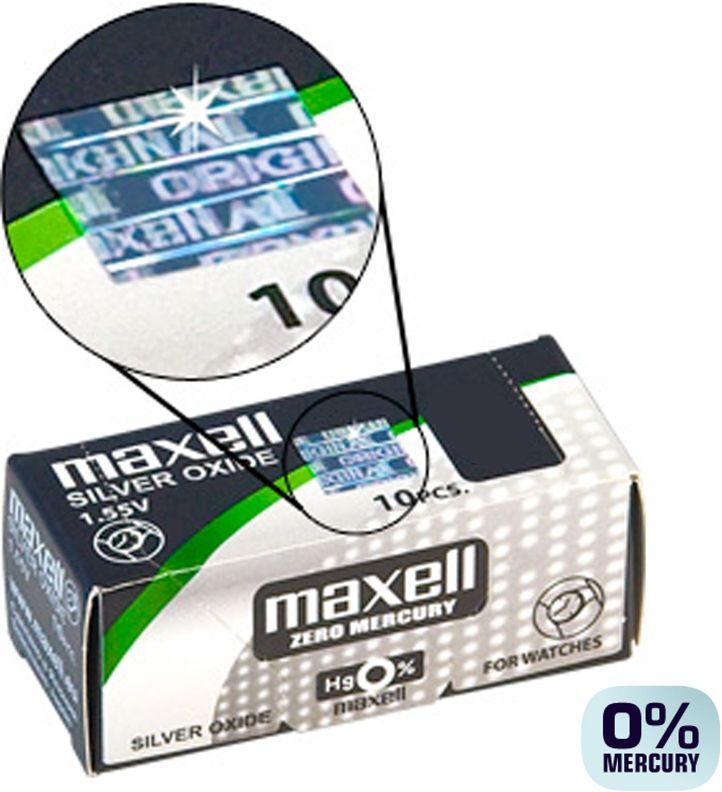 Maxell Pile 377  Sr626sw - 10 Batterie A Bottone