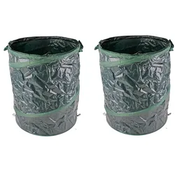 Mojawo 2er Gartenabfallsack Laubsack Biomüll selbstaufstellend Popup 90L