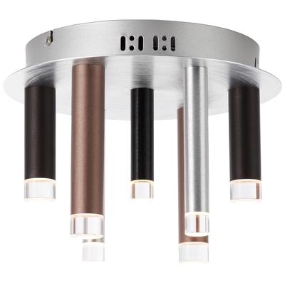 BRILLIANT Deckenleuchte "Cembalo", braun (braun, kaffee), 7, Ø 30cm H: 21,5cm, 1 Stk., Leuchten, LED Deckenlampe 7flg braun/Kaffee, Deckenleuchte