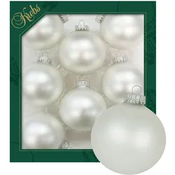 Krebs Glas Lauscha Silberpearl 7cm Glaskugeln uni