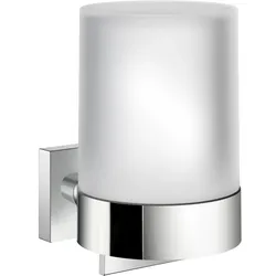Smedbo HOUSE - Seifenspenderhalter, Chrom/Mattglas, Wandmodell, Höhe 120 mm RK36...