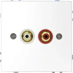 Merten Steckdose für Audio Anschluss, System Design, Lotosweiß