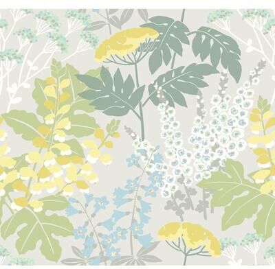A-Street Prints Brie Pastel Forest Flowers Wallpaper