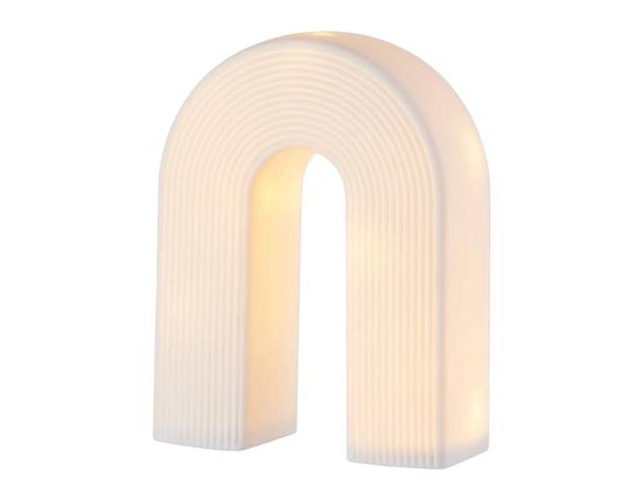 BUTLERS LED Tischleuchte 6x20 cm Porzellan - RAINBOW -