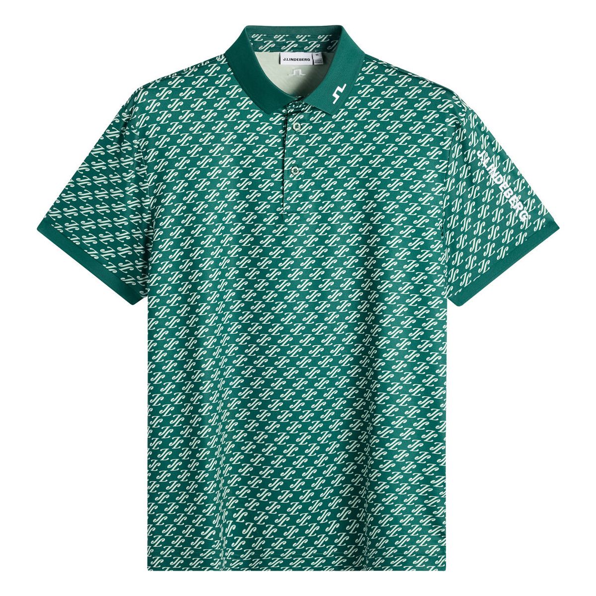 J.Lindeberg Tour Tech Print Polo cardi jacquard s forest (M581) S GMJT14652-M581-S