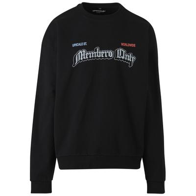 Rundhalspullover "Upscale by Mister Tee Only Members Oversize Crewneck", Herren, Gr. M, schwarz, 100% Baumwolle, UPSCALE BY MISTER TEE, mehrfarbig, oversize, Rundhals, Pullover Rundhalspullover