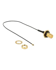 Delock Antennenkabel RP-SMA W bis MHF4 M 20 cm Koax Schwarz (12460)