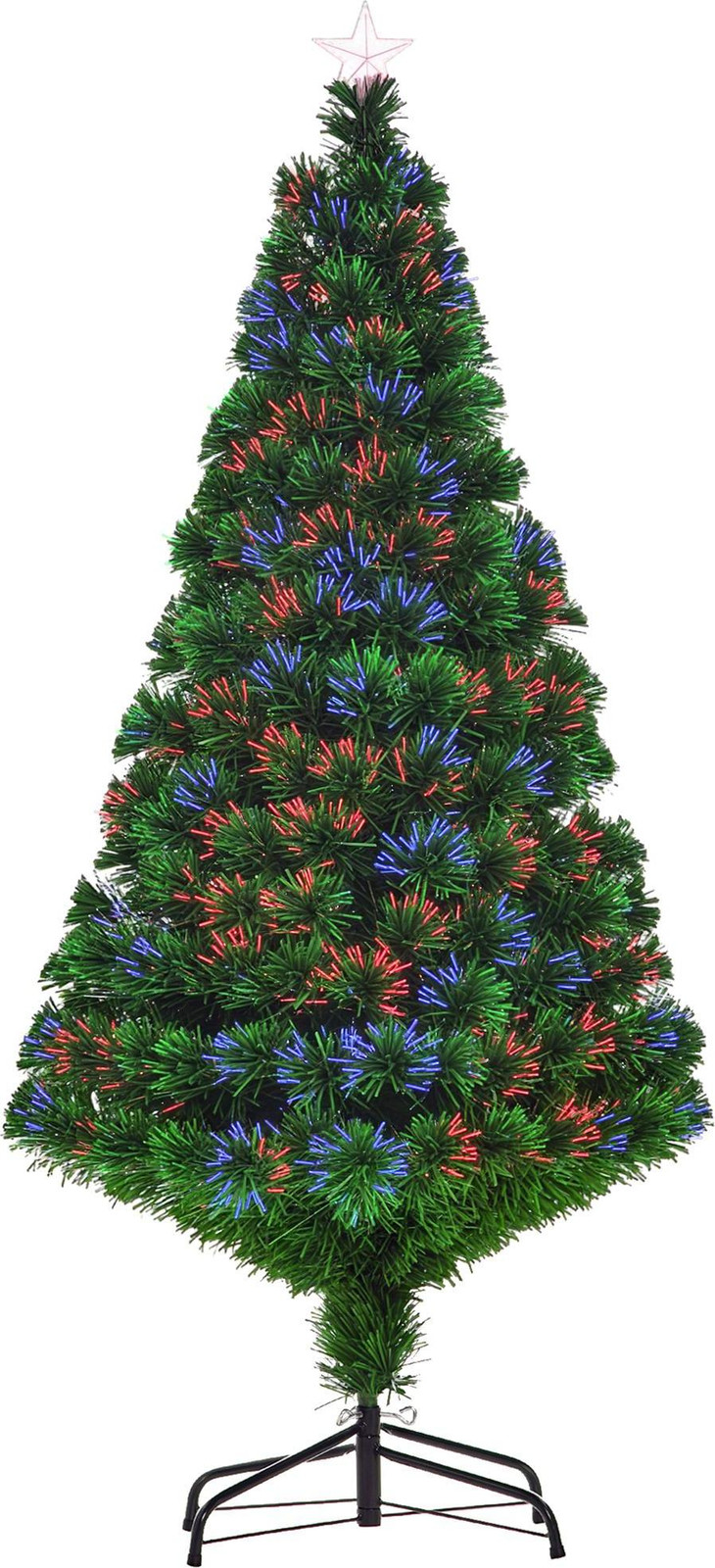 Youjia Kunstkerstboom van 150 cm met glasvezel en LED-verlichting