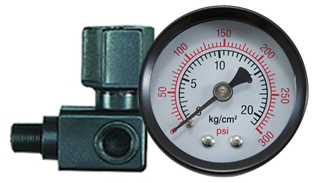 Dripio Drukmeter voor omgekeerde osmose, 0-20 bar, zwart
