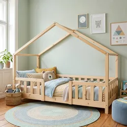 Kinderbett Treviolo 80x160 cm Holzfarben [en.casa]