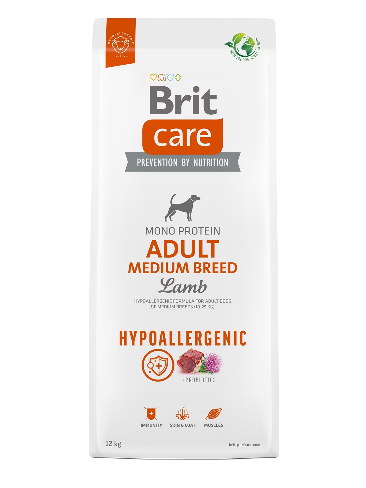 Brit Hypoallergenic Adult Medium Breed Lamb - dry dog food - 12 kg