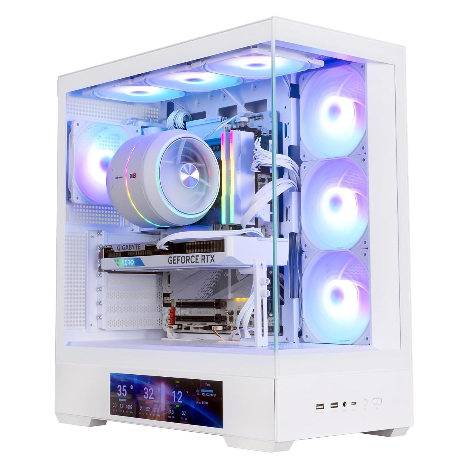Zalman Boitier Moyen Tour ATX P40 DS RGB avec panneaux vitrés (Blanc) (ATX, mATX, Mini-ITX) (8800263650583)