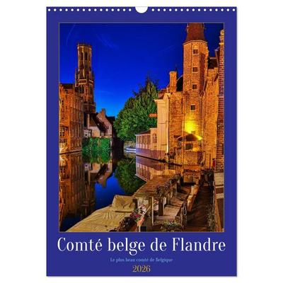 Comté belge de Flandre (Calendrier mural 2026 DIN A3 horizontal), CALVENDO calendrier mensuel