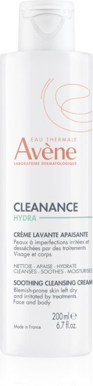 Avène Cleanance Hydra beruhigende Reinigungscreme für durch die Akne Behandlung trockene und irritierte Haut 200 ml