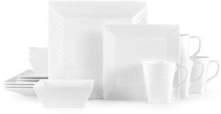 Mikasa Trellis Square 16-Piece Dinnerware Set, Service for 4