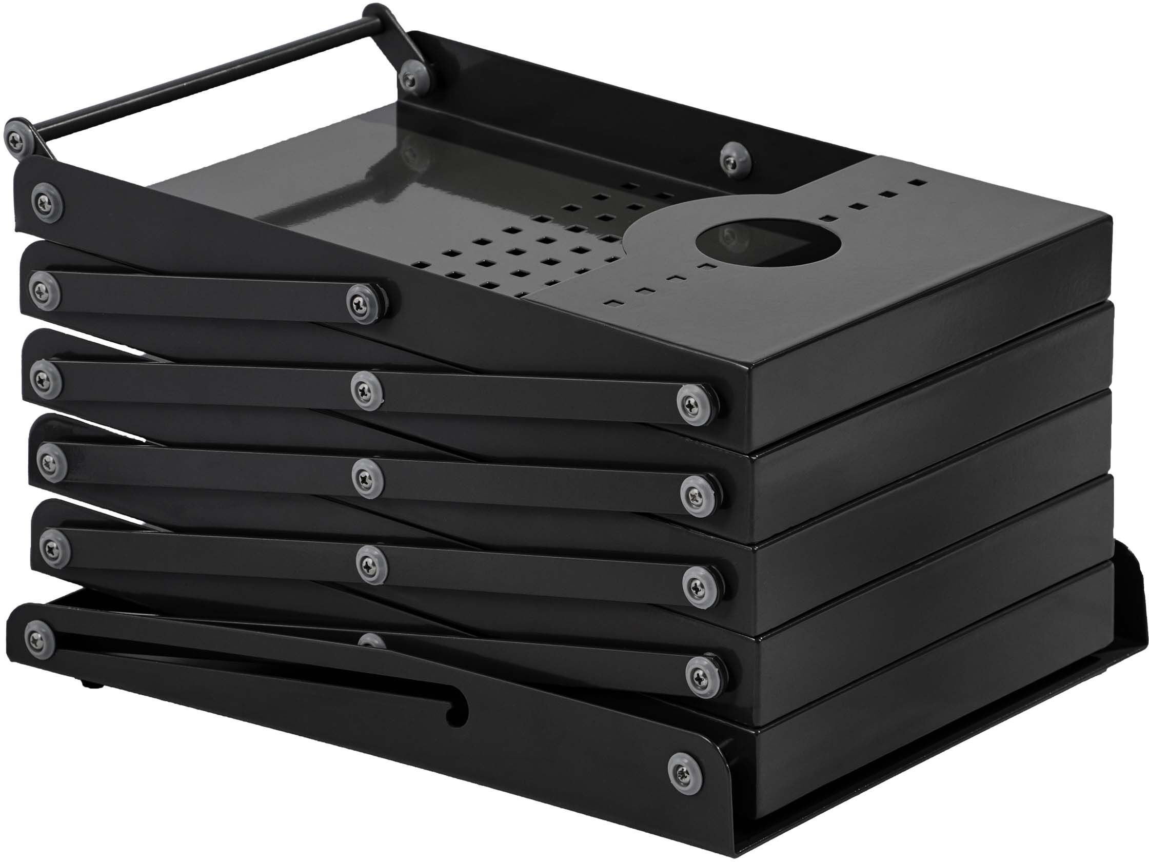 SPRINTIS 1 Expositor folletos plegable PHOENIX 5 x A4 con bolsa, negro, acero