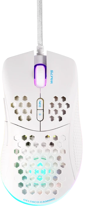 Deltaco Gaming Maus WM75 USB, RGB, weiss