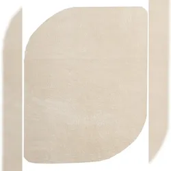 Hotelzimmer Teppich TIRSO Uni Polyester 16mm Antirutsch Gästezimmer pflegeleicht Büroteppich 160x220 cm Beige | Kadima Design