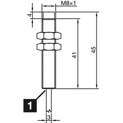 Di-soric Induktiver Näherungssensor INS-M08-N02PS-2C