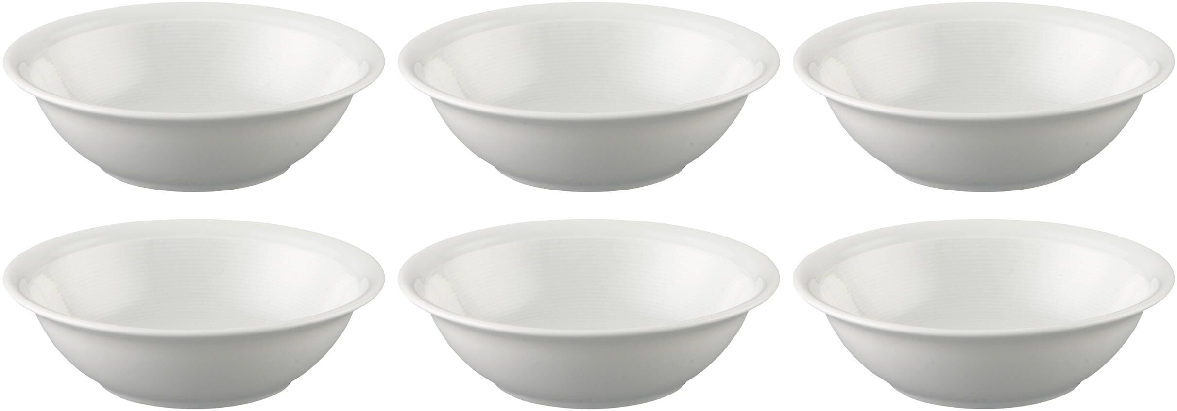 Schüssel THOMAS PORZELLAN "Trend 6 Stück,, 500 ml", weiß, H:5cm Ø:16,9cm, Porzellan, Schüsseln, Schüssel weiß Ø 16,9cm