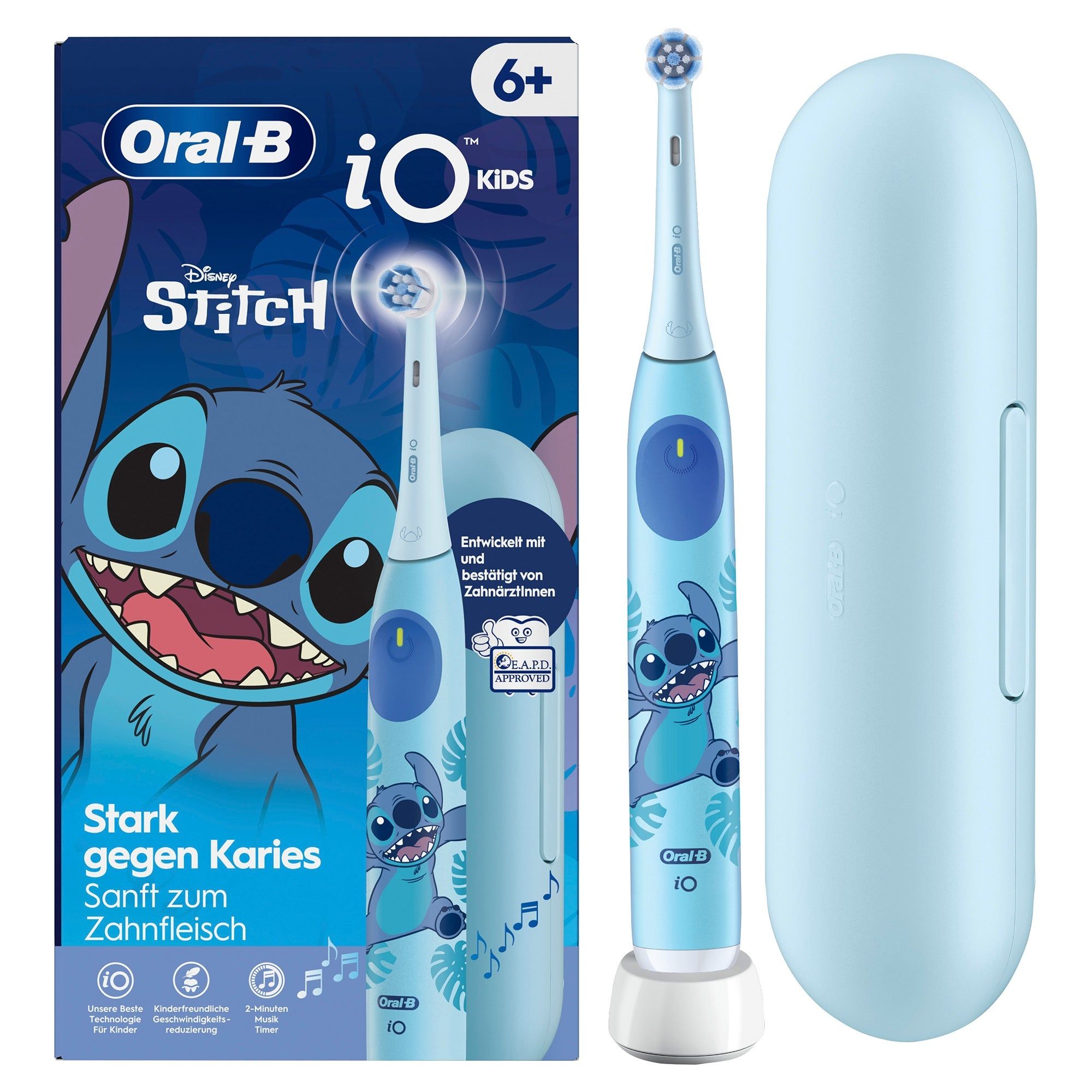 Oral-B iO Kids 6+ Disney Stitch Rotierende Zahnbürste für Kinder (Blau) 931663