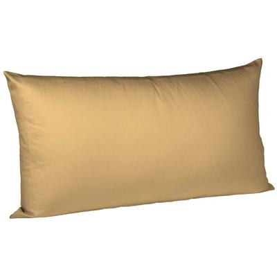 Kissenbezug FLEURESSE "Colours Mako Satin, 100% Baumwolle, mit Reißverschluss", beige (sand), B:40cm L:80cm, Mako-Satin, Mako-Satin, Kissenbezüge, Kissenbezug, Mako Satin, glänzend, glatt, Premium Qualität