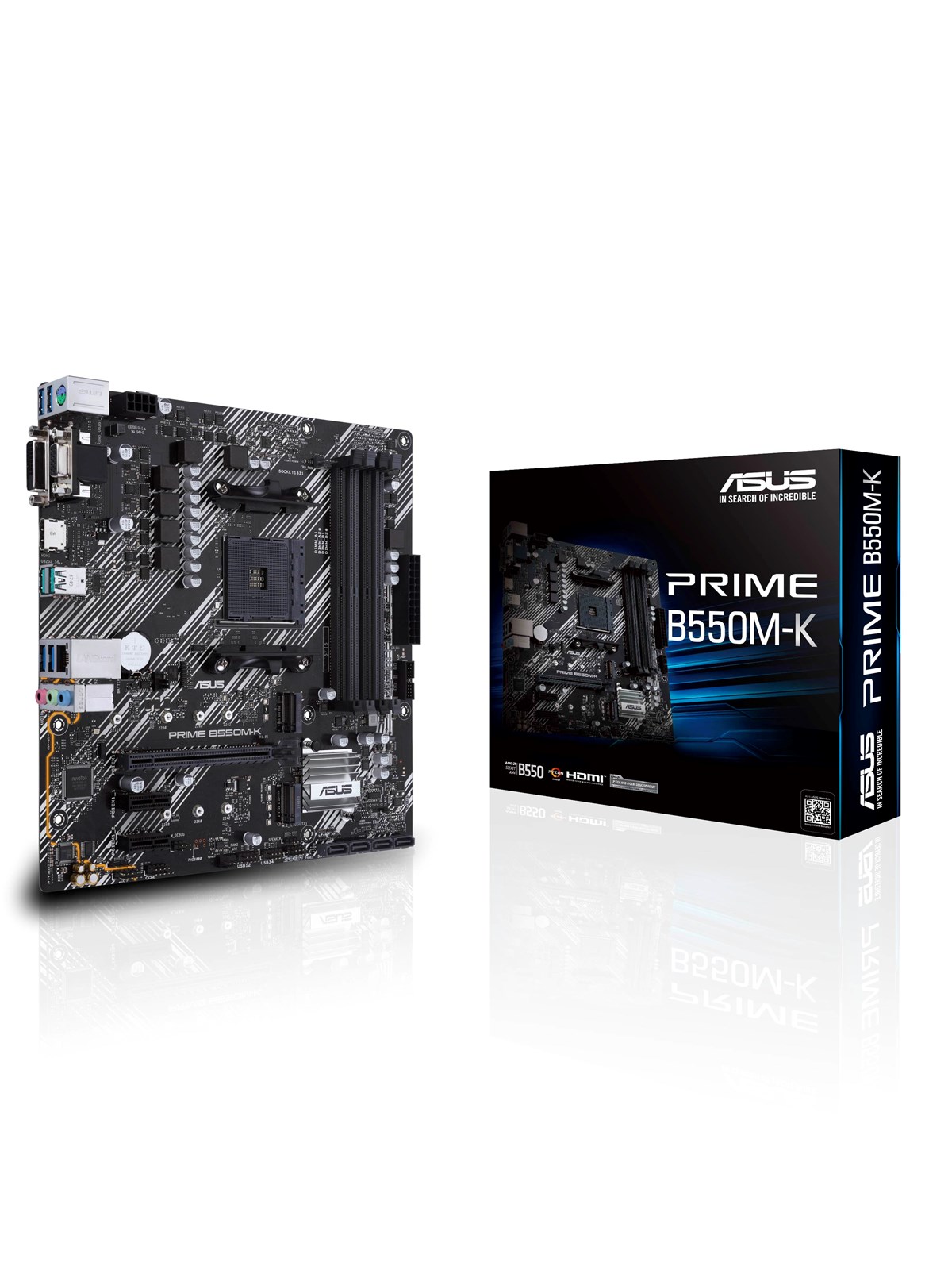 ASUS PRIME B550M-K Mainboard - AMD B550 - AMD AM4 - DDR4 RAM - Micro-ATX