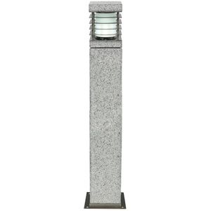 Heitronic Wegeleuchte La Mer, grau, mit 230 V Netzstrom, Pollerleuchte, E27-Fassung, IP44 Spritzwasserschutz, Höhe 70cm