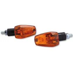 HIGHSIDER Smart IMOLA 1 Bulb Mini Blinker Körper Schwarz / Linse Orange (Paar), Vorne & Hinten