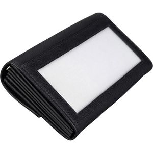 Alassio Kellner-Geldbörse 42066, schwarz, mit Kette, 5 Geldscheinfächer, Echt Leder